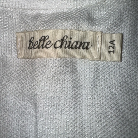 Girl’s 12 Belle Chiara coquette ruffled Natural raffia straw vest Easter Spring - Picture 9 of 10